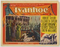 6c667 IVANHOE LC #5 '52 Elizabeth Taylor, Robert Taylor, George Sanders, Joan Fontaine!