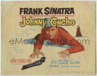 6c241 JOHNNY CONCHO TC '56 art of cowboy Frank Sinatra on the ground & reaching for his gun!
