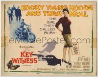 6c249 KEY WITNESS TC '60 Dennis Hopper on motorcycle, Jeffrey Hunter, sexy Pat Crowley!