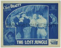 6c714 LOST JUNGLE chapter 8 LC '34 animal trainer Clyde Beatty captured in serial, The Lion's Brood