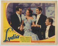 6c719 LYDIA LC '41 beautiful Merle Oberon with suitors Joseph Cotten, Alan Marshal & Hans Yaray!