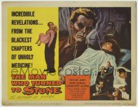 6c287 MAN WHO TURNED TO STONE TC '57 Victor Jory practices unholy medicine, cool horror art!