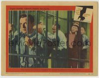 6c725 MAN WITH THE GOLDEN ARM LC #5 '56 c/u of junkie Frank Sinatra in jail cell, Otto Preminger!