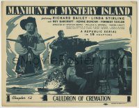 6c289 MANHUNT OF MYSTERY ISLAND chapter 12 TC '45 cool sci-fi pirate serial, Cauldron of Cremation!