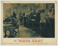 6c731 MATA HARI LC #6 R63 exotic dancer-spy Greta Garbo is surrounded by admirers at bar!