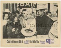 6c736 MISFITS LC #5 '61 Clark Gable stands by sexy Marilyn Monroe who's passing the hat for money!