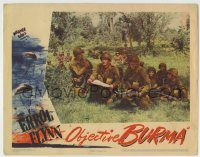 6c774 OBJECTIVE BURMA LC '45 Errol Flynn & soldiers consult their maps in World War II India!