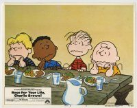 6c818 RACE FOR YOUR LIFE CHARLIE BROWN LC #3 '77 Charlie, Linus, Schroder & Franklin eating!