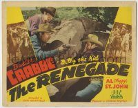 6c355 RENEGADE TC '43 Buster Crabbe as outlaw Billy the Kid with Fuzzy St. John!