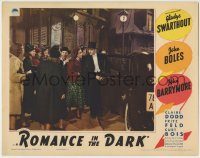 6c832 ROMANCE IN THE DARK LC '38 crowd of people surrounding John Boles in top hat & tails!