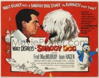 6c363 SHAGGY DOG TC '59 Disney, Fred MacMurray in the funniest sheep dog story ever told!