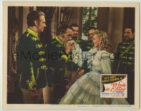6c923 THAT LADY IN ERMINE LC #5 '48 Doug Fairbanks watches Walter Abel kiss Betty Grable's hand!