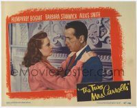 6c950 TWO MRS. CARROLLS LC #7 '47 best close up of Humphrey Bogart & Barbara Stanwyck!