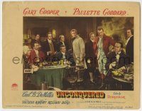 6c953 UNCONQUERED LC #7 '47 lots of men stare at Gary Cooper confronting Howard DaSilva, DeMille!