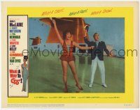 6c981 WHAT A WAY TO GO LC #3 '64 Shirley MacLaine & Gene Kelly singing & dancing on ship's deck!