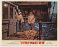 6c983 WHERE EAGLES DARE LC #5 '68 Richard Burton has German captive at gunpoint before descending!