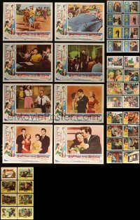 6d150 LOT OF 40 LOBBY CARDS '50s-60s complete sets of 8 cards from five different movies!