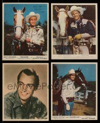 6d351 LOT OF 4 PICTURE FRAME PHOTOS '50s Alan Ladd, Roy Roger & Trigger, Gene Autry & Champion