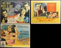 6d005 LOT OF 3 HALF-SHEETS MOUNTED TO FOAMCORE '40s-50s Caught, Female on the Beach, Queen Bee!