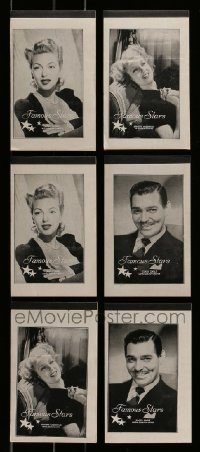 6d212 LOT OF 6 FAMOUS STARS NOTE PADS '40s Lana Turner, Clark Gable & Jeanette MacDonald!