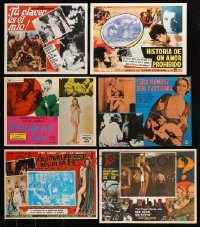 6d018 LOT OF 9 SEXPLOITATION MEXICAN LOBBY CARDS '60s-70s great sexy images with nudity!