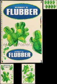 6d412 LOT OF 4 FLUBBER STATIC CLING 27x40 POSTERS '97 Disney, great images, get your green ready!