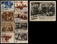 6d160 LOT OF 9 GENE AUTRY RE-RELEASE LOBBY CARDS R50s-60s great scenes with the cowboy star!