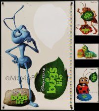 6d413 LOT OF 4 BUG'S LIFE 27x40 STATIC CLING POSTERS '98 Disney/Pixar CGI animation, great images!
