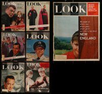 6d179 LOT OF 7 LOOK MAGAZINES '50s-60s filled with great images & information!