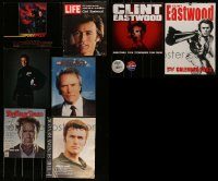 6d012 LOT OF 10 CLINT EASTWOOD ITEMS '70s-00s magazines, buttons, calendar & more!