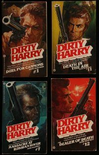 6d059 LOT OF 4 DIRTY HARRY SOFTCOVER BOOKS '80s art of Clint Eastwood on the covers, includes #1!