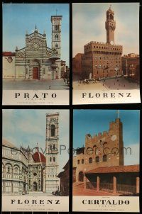6d403 LOT OF 6 UNFOLDED 12X19 ITALIAN TRAVEL POSTERS '50s Prato, Florenz, Certaldo!