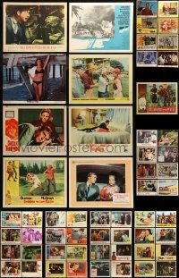 6d140 LOT OF 73 1960S LOBBY CARDS '60s great scenes from a variety of different movies!