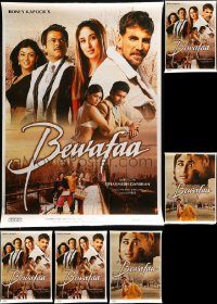 6d398 LOT OF 6 UNFOLDED BEWAFAA INDIAN POSTERS '05 directed by Dharmesh Darshan!