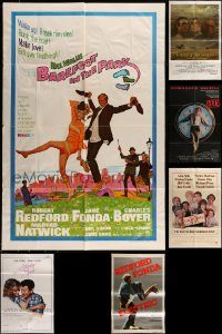 6d132 LOT OF 7 FOLDED ONE-SHEETS '60s-70s great images from a variety of different movies!