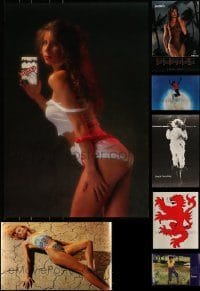 6d424 LOT OF 7 UNFOLDED MISCELLANEOUS POSTERS '80s sexy scantily clad women & more!