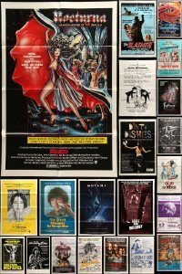 6d109 LOT OF 50 FOLDED ONE-SHEETS '60s-80s great images from a variety of different movies!