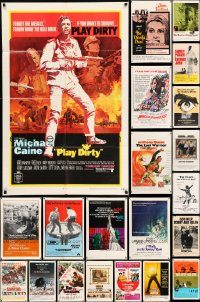 6d114 LOT OF 44 FOLDED ONE-SHEETS '60s-70s great images from a variety of different movies!