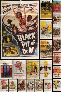 6d087 LOT OF 77 FOLDED ONE-SHEETS '50s-60s great images from a variety of different movies!