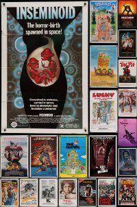 6d098 LOT OF 57 FOLDED ONE-SHEETS '70s-80s great images from a variety of different movies!