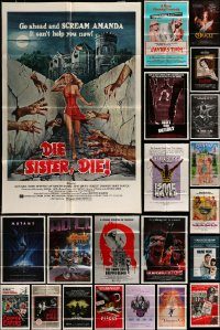 6d084 LOT OF 101 FOLDED ONE-SHEETS '70s-80s great images from a variety of different movies!