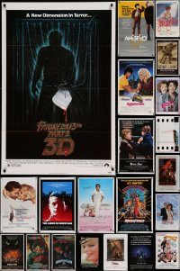 6d095 LOT OF 61 FOLDED ONE-SHEETS '70s-80s great images from a variety of different movies!