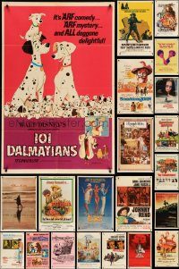 6d105 LOT OF 53 FOLDED ONE-SHEETS '60s-80s great images from a variety of different movies!