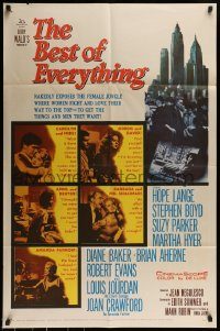 6f076 BEST OF EVERYTHING 1sh '59 Hope Lange, Stephen Boyd, nakedly exposes the female jungle!