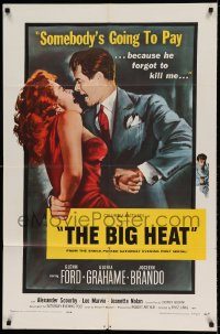 6f080 BIG HEAT 1sh R59 sexy Gloria Grahame, Lee Marvin, Scourby & Williams, Fritz Lang!