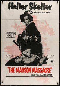 6f181 CULT 1sh R76 wild images from The Manson Massacre!