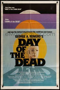 6f188 DAY OF THE DEAD 1sh '85 George Romero's Night of the Living Dead zombie horror sequel!