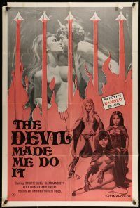 6f205 DEVIL MADE ME DO IT 1sh '70s art of sexy women, so hot its banned in hell!