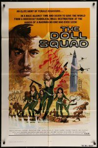 6f223 DOLL SQUAD 1sh '73 Ted V. Mikels directed, artwork of an elite army of lady assassins!