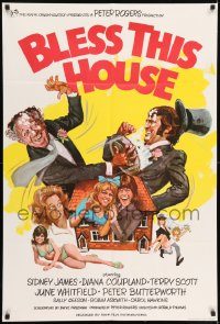 6f092 BLESS THIS HOUSE English 1sh '72 English comedy, completely different wacky artwork by Putzu